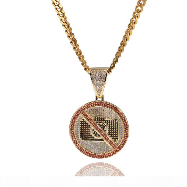 

no pgraphy hip-hop pendant necklace interesting personality cz stone bling iced out pendants necklace for men rapper jewelry, Silver