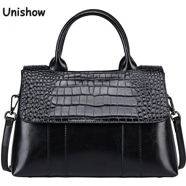 

crocodile pattern split leather women handbag large cow leather female totes brand designer business women shoulder bag