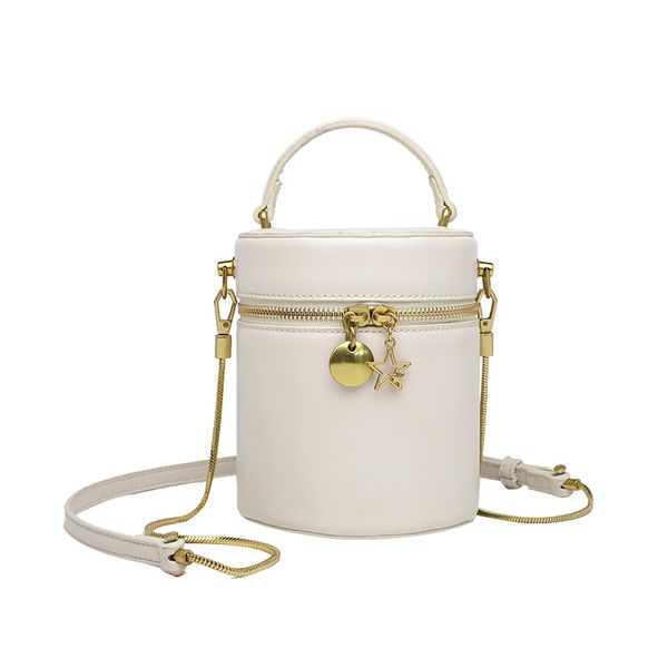 

mini cylinder bag female new net red simple bucket bag trend chain female