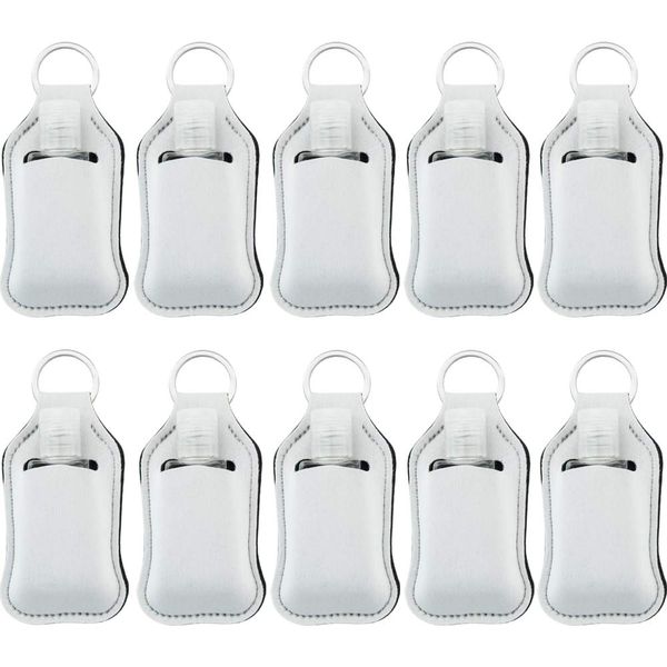 

sublimation blank printing colors neoprene liquid soap bottle holder 30ml hand sanitizer bottle holder keychain owf1272