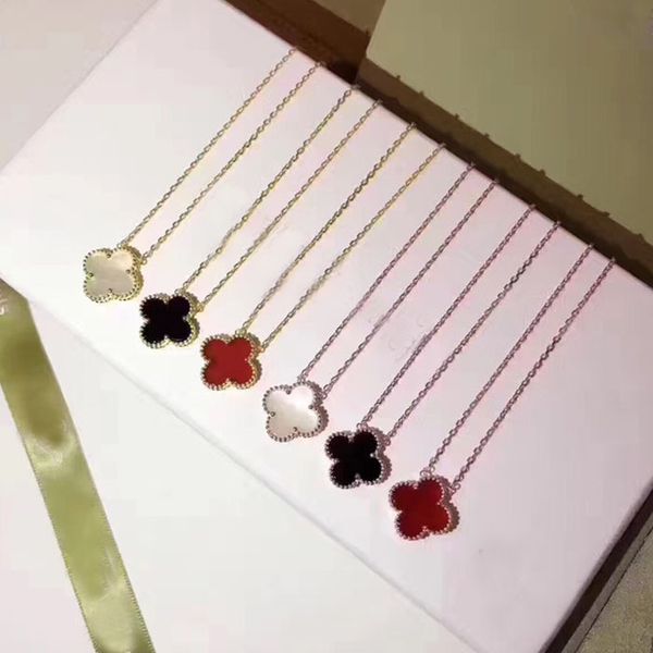 

brass material flower pendant necklace with nature black and white shell for women wedding necklace jewelry gift ps7006, Silver