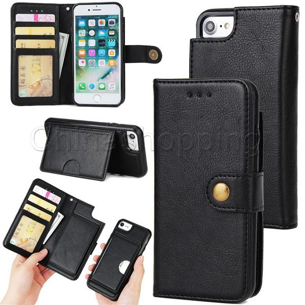 

cgjxsrivet buckle 2 in 1 leather case with p frame wallet case for iphone x 8 6 7 plus samsung s8 plus s6 s7 edge note 8