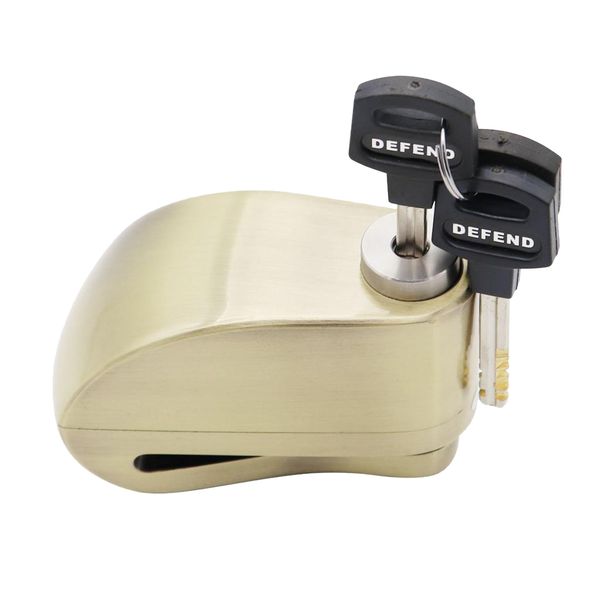 

aluminum motorcycle disc brake lock, anti-theft wheel padlock 110db alarm sound with 2 keys for motorcycles scooter moped motorbike