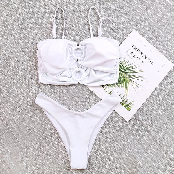 

swimwear high waist bikini 2020 beach swimwear women swimsuit bathing suit brazilian bikini set maillot, White;black
