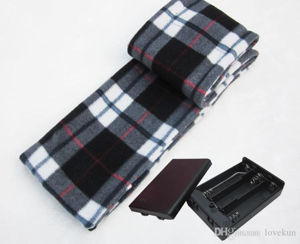 

2019 winter battery heated womens ladies scarf shawl warming neck soft outdoor heated cashmere scarf, Blue;gray
