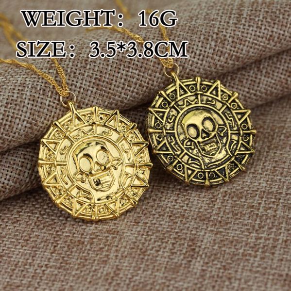 

jewelry famous movie necklace aztec gold skull pendant necklace for classic fashion of shipping, Silver