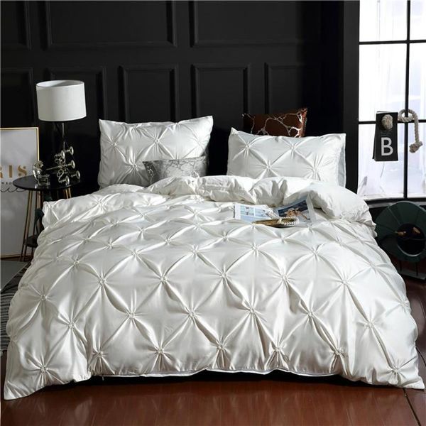 

40satin silk comforter bedding set  king bed cover duvet cover set bedclothes quilt pillow case home decoration