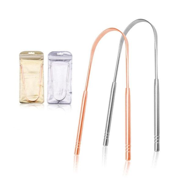 

stainless steel tongue scraper cleaner fresh breath cleaning coated tongue toothbrush dental oral hygiene care tools sdd