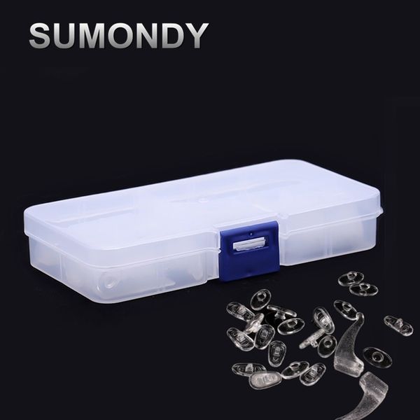 

sumondy glasses accessories kit nose pads ear hooks screws nuts gaskets screwdriver spectacles repair tools assorted box g112, Silver