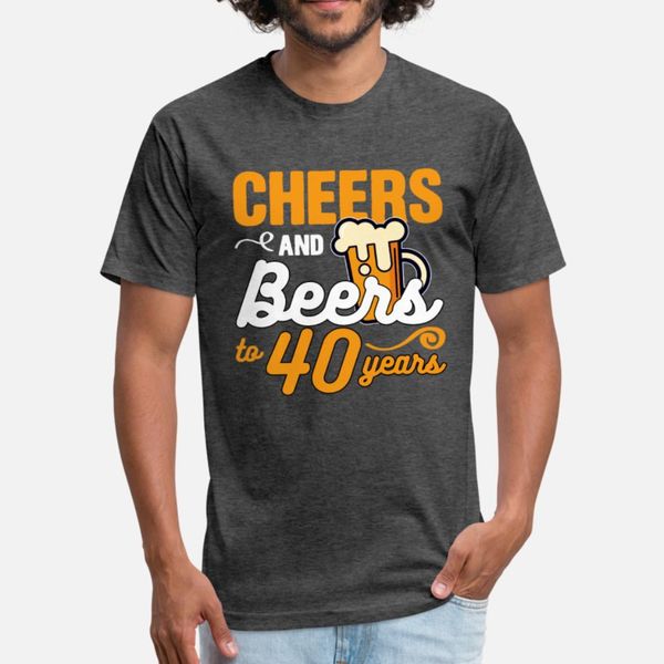 

1980 40th birthday girl boy cheers and beers to t shirt men character tee shirt euro size s-3xl funny spring autumn slim shirt
