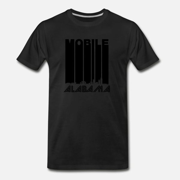 

retro mobile alabama skyline t shirt men custom tee shirt o neck letters interesting casual summer style original shirt