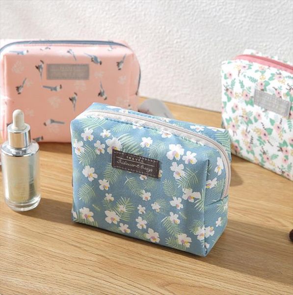 

fashion mini purse striped travel wash bag toiletry make up case sweet floral cosmetic bag organizer beauty pouch kit makeup