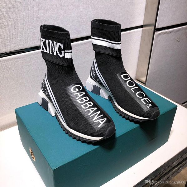 

2020 limited edition luxury designer men's knitted casual shoes, men's socks shoesas, Red;white