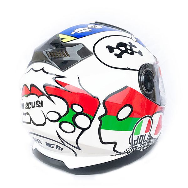 

motorcycle armor safety double visor helmets modular flip up helmet full face casque racing motocross dot approved
