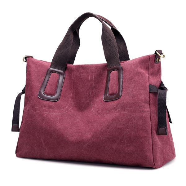 

new women's canvas handbags female single shoulder bags vintage solid multi-pocket ladies totes bolsas