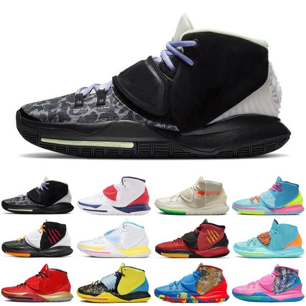

2020 6 asia jumpman men baskteball shoes kyrie usa sclock n7 pool oreo neon beijing mens trainers sports sneakers size 40-46