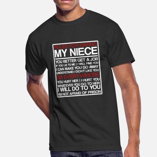 

rules for dating my niece uncle messages date t shirt men customize tee shirt euro size s-3xl loose comical summer style shirt
