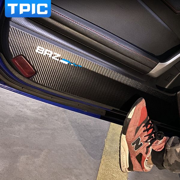 

car interior mouldings door anti-kick pads pvc leather door trim covers car stickers for subaru brz toyota 86 2013-2020