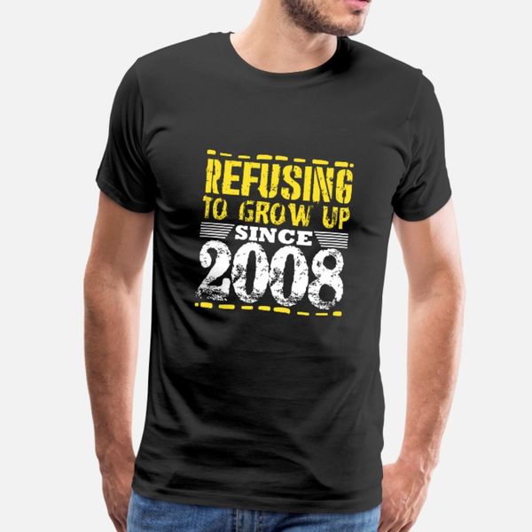 

отказываясь подрасти с 2008 vintage old is gold т рубашки мужчин печать с коротким рукавом круглый воротник оригинальный комфортное лето фор