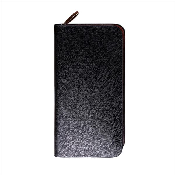 

leather man wallet concise money bag huge capacity thin coin purse coin card holder fashion 2019 male long handbags male clutch, Red;black