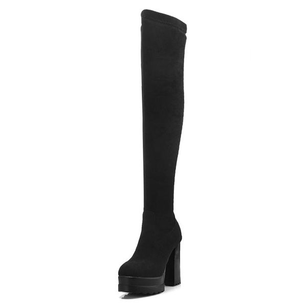 

boots wind to 18 years in the foreign trade with thick ultra high waterproof taiwan 32-42 size 18827 yards, Black