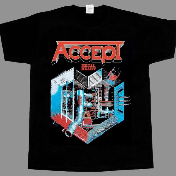

accept metal heart udo new black short sleeve t shirt