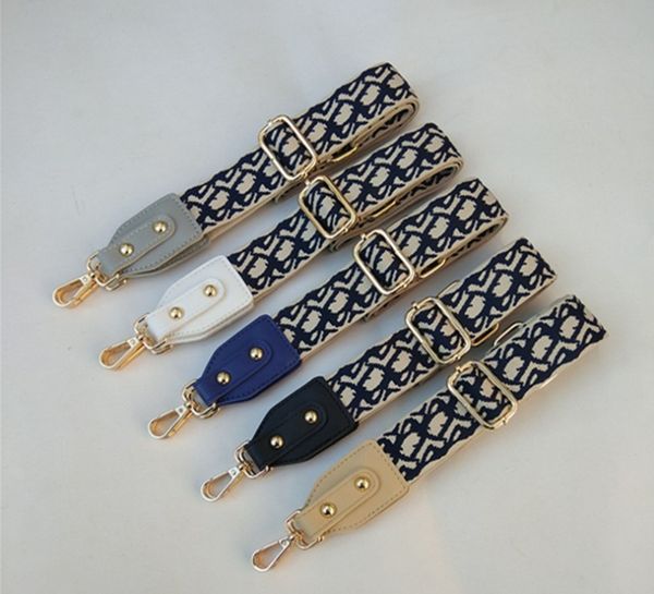 

flower printed adjustable handbag belt wide shoulder bag strap replacement strap accessory bag part adjustable belt, Black