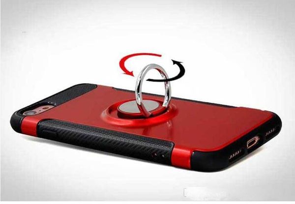 

case for iphone x 8 7 6s plus car holder stand magnetic suction bracket finger ring tpu pc cover for iphone 5 5s