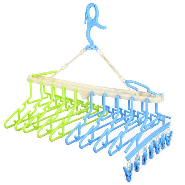 

10 in 1 baby space saving multifunctional clothes hanger for kids with clips