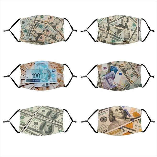 

america eagles flags printing face masks with filter piece paper money stars reusable fashion daisy flowers mascarilla mascherine 4 2xta c2