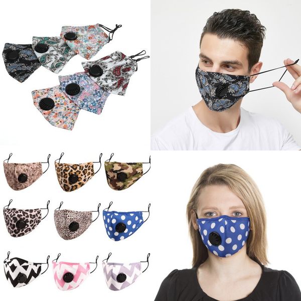 

washable camouflage masks reusable washable pm2.5 dustproof masks with respirator man woman cotton face masks