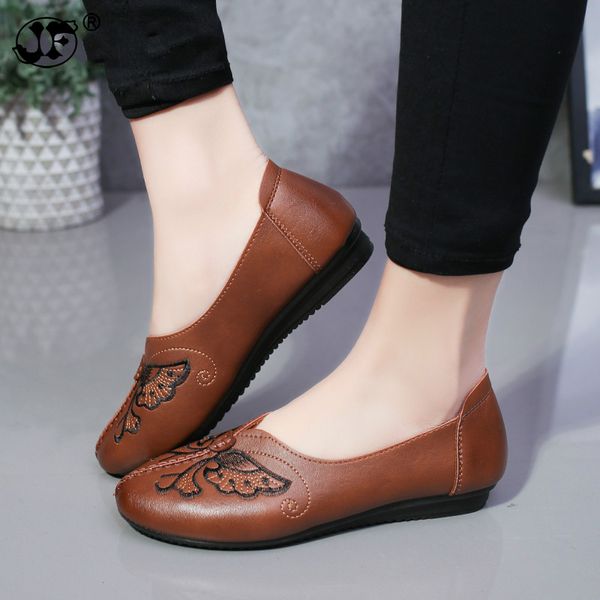 

2020 soft women shoes flats moccasins slip on loafers pu leather ballet shoes fashion casual ladies footwear sdg56, Black