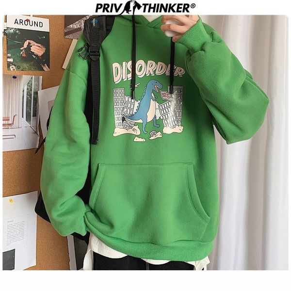 

privathinker men's new thick funny printed spring hoodies men 2020 fashion harajuku hooded sweatshirt male clothes hoodies teen, Black