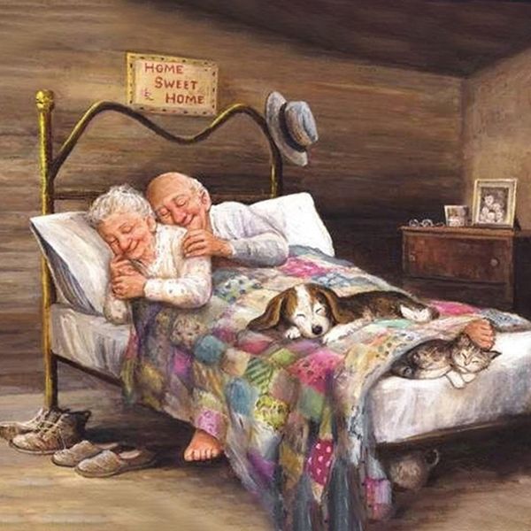 

old couple decoration gift diy cross stitch full drill craft diamond painting