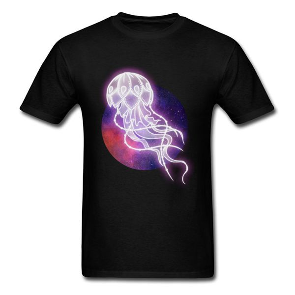 

space jellyfish t-shirt summer t shirt cotton fabric men's tshirt short sleeve & tees classic mother day coupons clothes