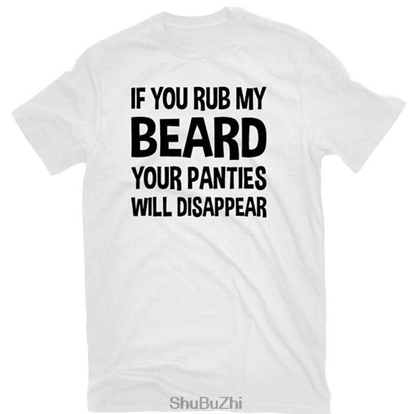 лето нового прибыл хлопок хип-хоп мужчины футболка смешной борода футболка если ваша rub борода трусики исчезнет tshirt homme