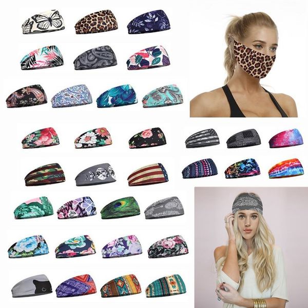 

party mask hair bands elastic sport headband multi-function headwear scarf for fitness antiperspirant sweat absorbing turban