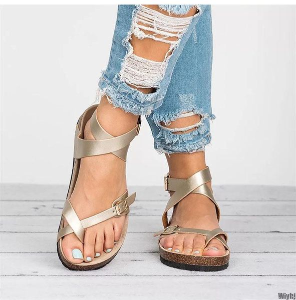 

sandals summer casual shoes ladies flat bottom beach clamshell women, Black