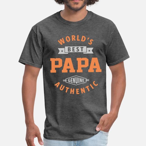 

world papa t shirt men designer tee shirt round neck novelty interesting new fashion spring autumn letters shirt