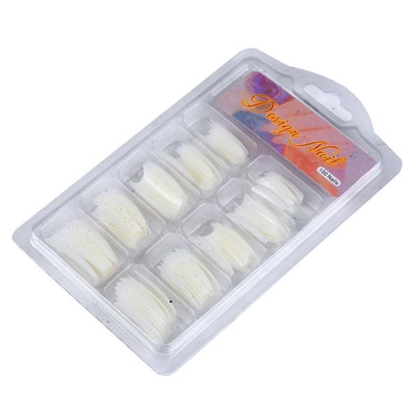 

100 pcs professional white natural false acrylic french tips & nail art glue cutter tool set for nail technician