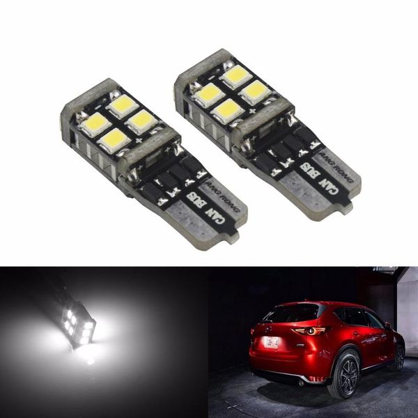 

angrong 2 x auto t10 w5w 194 168 canbus led car number plated light sightlight bulbs xenon white error free