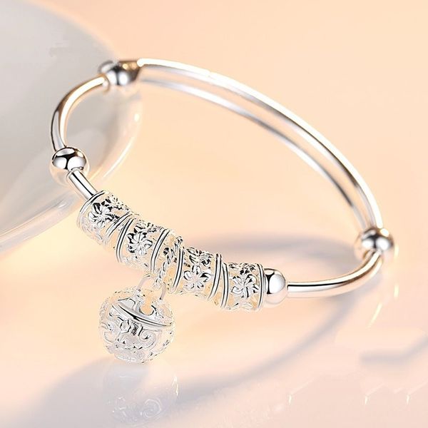 

2020 Fashion Fashion 925 Silver Women's Bell Rotating Bead Bracelet Jewelry Gift