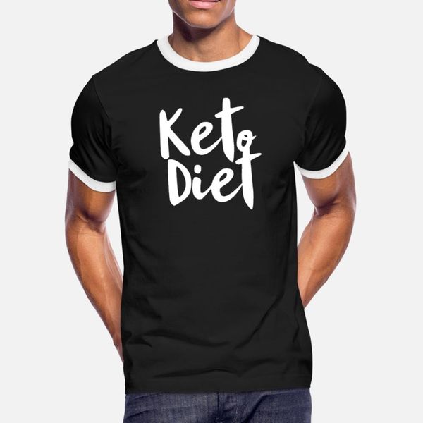 

keto diet t shirt men custom short sleeve plus size 3xl original anti-wrinkle casual summer letters shirt