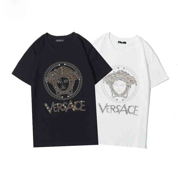 

men's women designer t-shirts short sleeve cotton blend for summer brand fashion t-shirt with brand letter embroidery colors wholesale, White;black