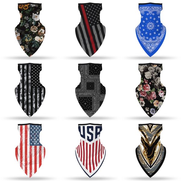 

sky cycling scarf print mask outdoor face scarf headband light breathable soft magic headwear#534, Black