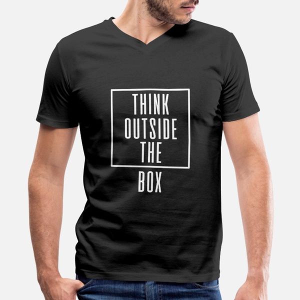 

think outside the box motivational quot gift t shirt men knitted cotton size s-3xl standard anti-wrinkle casual spring autumn letters shirt