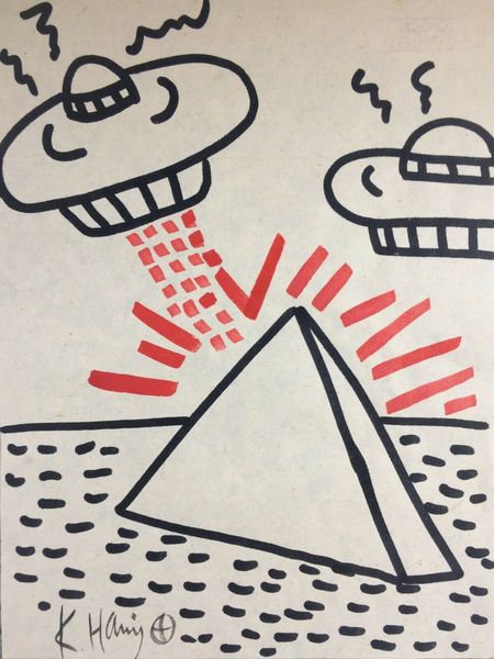 

keith haring marker home decor handpainted &hd print oil painting on canvas wall art canvas pictures 7144