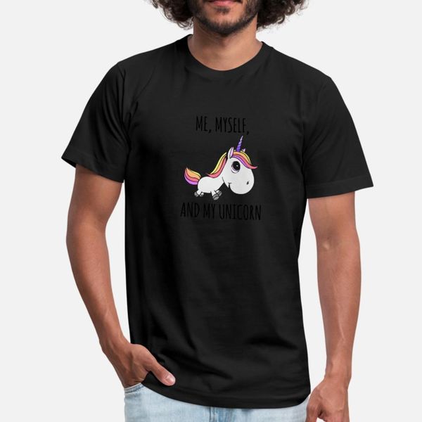 

me myself and my unicorn t shirt men print tee shirt plus size 3xl vintage crazy building spring outfit shirt