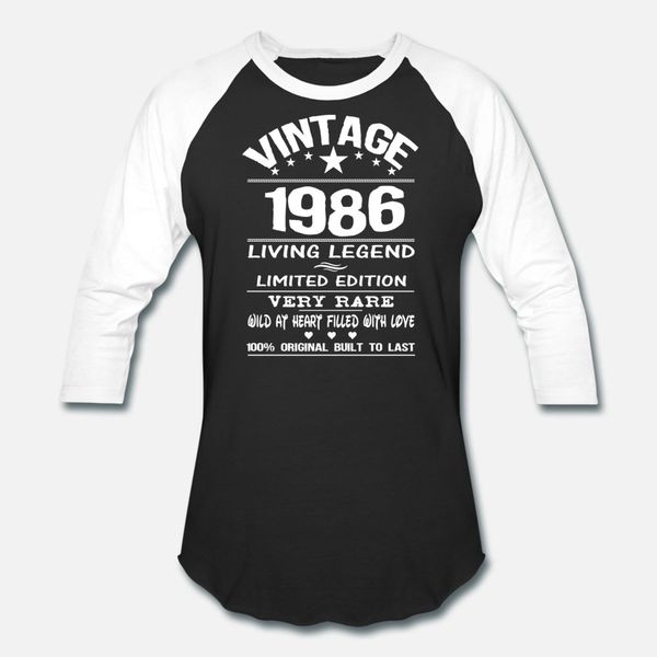 

vintage 1986 t shirt men personalized short sleeve s-xxxl family fitness breathable summer pattern shirt