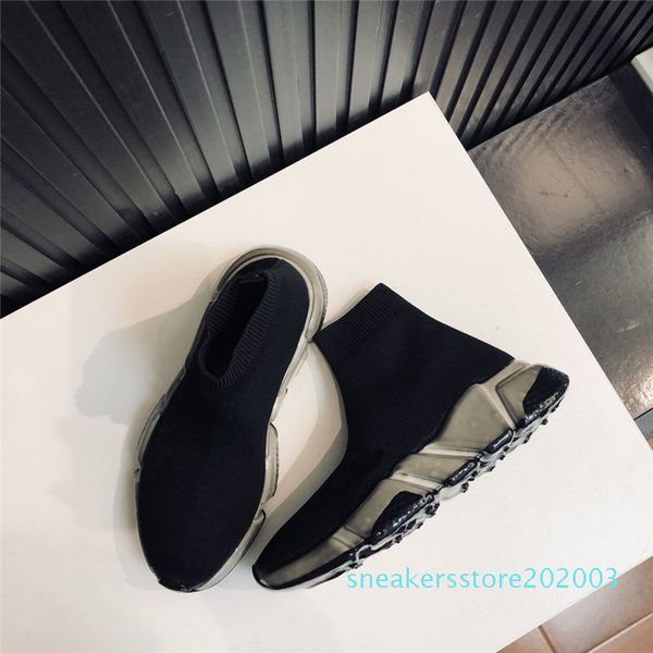 

air cushion crystal old socks shoes women menslip-on casual shoes couple running shoes with box 35-45 s03, Black